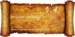 Veiser Anikó névjegykártya